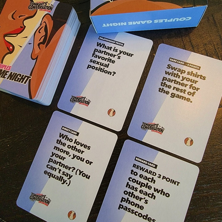 Tonight's Conversation Cards - Couples' Game Night - Ace Metaphor